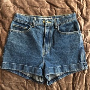 American Apparel high-waisted denim shorts sz 28
